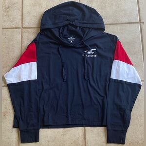 Hollister Blue with red accents Boyfriend Tee